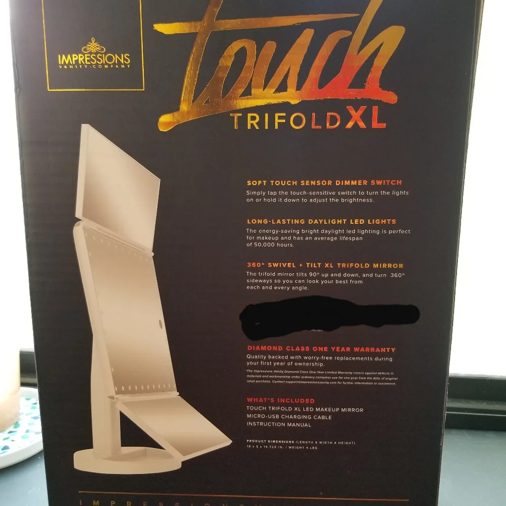 Impressions Vanity Touch Trifold XL LED Makeup Mirror